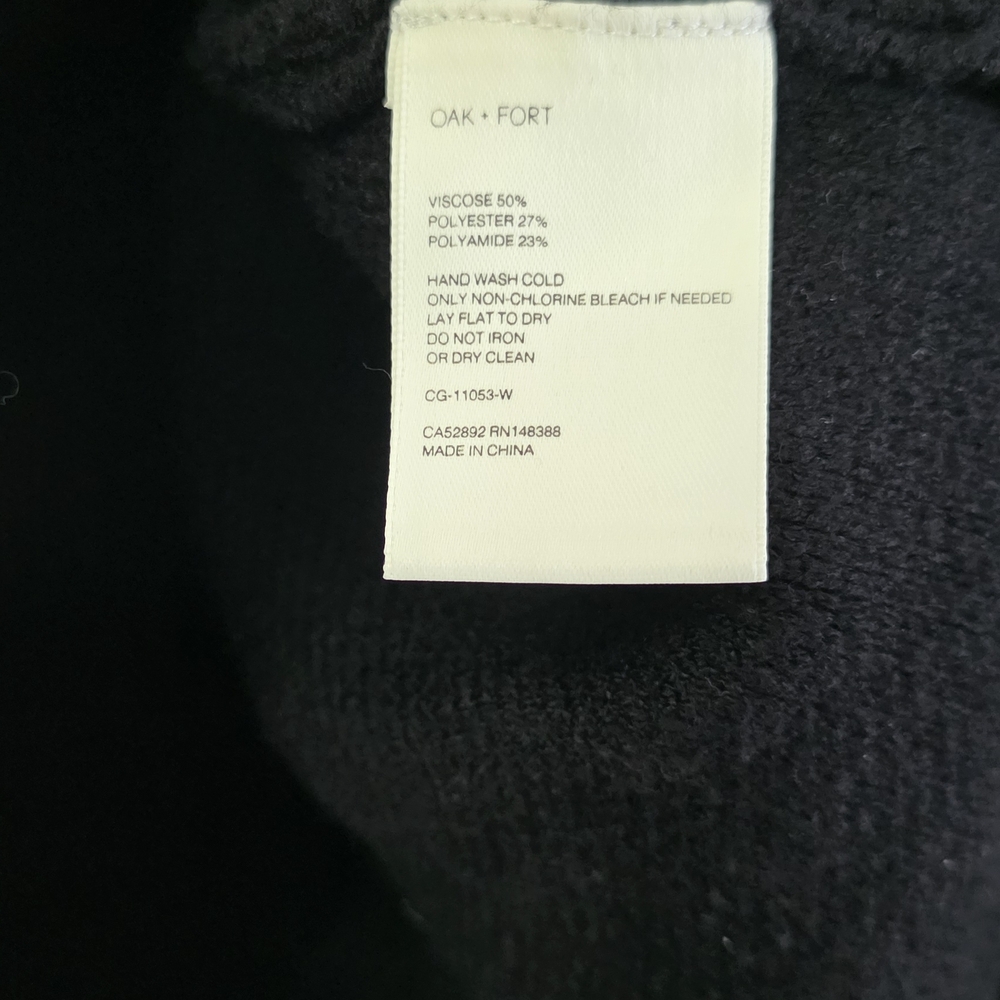 OAK + FORT Black and Tan Cardigan - Picture 3 of 3